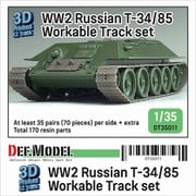 DT35011 1/35 WWII 露/ソ T-34/85戦車 連結可動履帯 （汎用） [プラモデル用パーツ]