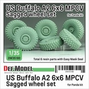 DW35180 1/35 現用 アメリカ バッファローA2 6x6 MPCV 自重変形タイヤセット （パンダホビー用） [プラモデル用パーツ]