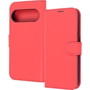 Google Pixel 10/10 Pro Like standard 耐衝撃 マグネットベルト シンプル 手帳型レザーケース レッド RT-GP10PELC1/R