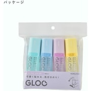 限定 GLOO 液体のり（ソルベカラー） 4本パック 99Kタ-GM802-4P-L1
