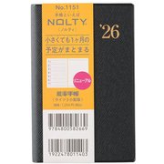 2026年1月始まり手帳 ウィークリー NOLTY(ノルティ) 能率手帳ライツ3小型版(黒) 2026-1151