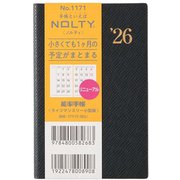 2026年1月始まり手帳 NOLTY(ノルティ) 能率手帳ライツマンスリー小型版(黒) 2026-1171