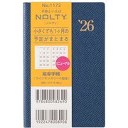 2026年1月始まり手帳 NOLTY(ノルティ) 能率手帳ライツマンスリー小型版(ネイビーブルー) 2026-1172