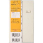 2026年1月始まり手帳 NOLTY(ノルティ) アクセスマンスリーグランデ日曜始まり(ホワイト) 2026-1652