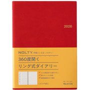 2026年1月始まり手帳 ウィークリー NOLTY(ノルティ) リングB5(レッド) 2026-6136