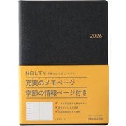 2026年1月始まり手帳 ウィークリー NOLTY(ノルティ) リフレ1(ブラック) 2026-6236