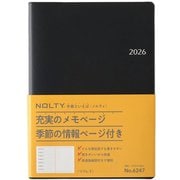 2026年1月始まり手帳 ウィークリー NOLTY(ノルティ) リフレ3(ブラック) 2026-6247
