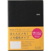 2026年1月始まり手帳 ウィークリー NOLTY(ノルティ) エクリA5メモ(ブラック) 2026-6322