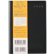 2026年1月始まり手帳 マンスリー NOLTY(ノルティ) メモリーポケット3(黒) 2026-7231