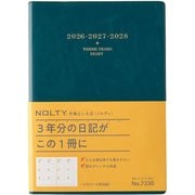 2026年1月始まり手帳 NOLTY(ノルティ) メモリー3年日誌(ブルーグリーン) 2026-7330