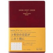 2026年1月始まり手帳 NOLTY(ノルティ) メモリー3年日誌(エンジ) 2026-7331