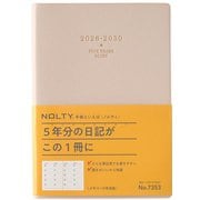 2026年1月始まり手帳 NOLTY(ノルティ) メモリー5年日誌(ベージュ) 2026-7353