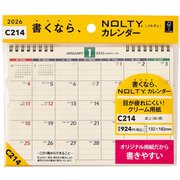 2026年1月始まり NOLTY（ノルティ） カレンダー卓上（B6横） 2026-C214