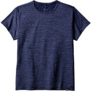 リュクスショートスリーブ レディース ランニングウェア シャツ ネイビー（NB） Mサイズ BAW6590
