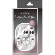 マグネットネイルチップ バレリーナ ジュエルリボン 06068