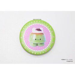 なごみ屋の世界 コンパクトミラー クリームみみのプリンちゃん お抹茶プリン