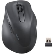 ワイヤレスマウス 無線 2.4GHz 静音 抗菌 5ボタン Lサイズ 医師監修 EX-G ブラック M-XGL30DBSKCBK