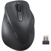ワイヤレスマウス 無線 2.4GHz 静音 抗菌 5ボタン Mサイズ 医師監修 EX-G ブラック M-XGM30DBSKCBK