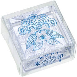 透明スタンプ「氷印」 大サイズ ハナヒラク CLSA33-005