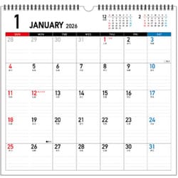 KO635847 [2026年 シンプルデザイン カレンダー A3壁掛けスクエア]