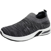 メンズ レディース 撥水 スリップオン ニットシューズ GMOOD ジームード スリッポン スニーカー グレー 24cm gm-401-gray-24