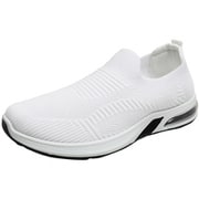 メンズ レディース 撥水 スリップオン ニットシューズ GMOOD ジームード スリッポン スニーカー ホワイト 26.5cm gm-401-white-265