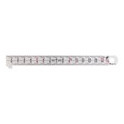 フック付スケール 快段目盛 150mm 両面タイプ 目盛上段1mm 下段0.5mmピッチ HSD-15KD