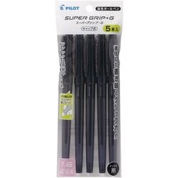 油性ボールペン スーパーグリップG キャップ式 1.6mm パック 5本入 黒 PBSGC-50BB-5BB