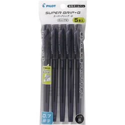 油性ボールペン スーパーグリップG キャップ式 0.7mm パック 5本入 黒 PBSGC-50F-5BB