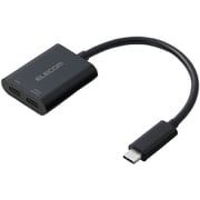 USB-C 変換アダプタ 100W PD急速充電 4K映像出力 USB Type-C to Type-C×2 高速データ転送 ブラック MPA-C2CPD100BK
