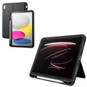 iPad 11インチ(A16)/10.9インチ(第10世代)用 ケース ソフト カバー Apple Pencil収納 スタンド機能付き ブラック TB-A25RUCSTBK