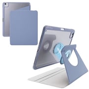 iPad Air 13インチ(M3/M2)用 ケース マグネット着脱フラップ カバー 360度回転 Apple Pencil収納 2段階スタンド オートスリープ機能 背面クリア ブルーグレー TB-A25XMG360BG