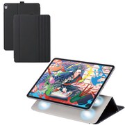 iPad Air 13インチ(M3/M2)用 ケース マグネット着脱フラップ カバー 8段階スタンド オートスリープ機能 ブラック TB-A25XWVDBK