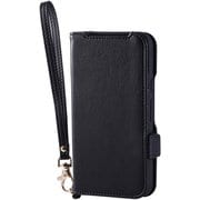 Google Pixel 10/10 Pro用 ケース 手帳型 カバー マグネット フラップ 衝撃吸収 ワイヤレス充電可 ストラップホール付 スタンド機能付 ハンドストラップ付 ブラック PM-P252PLFY4BK