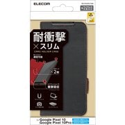 Google Pixel 10/10 Pro用 ケース 手帳型 カバー マグネット フラップ 衝撃吸収 ワイヤレス充電可 ストラップホール付 スタンド機能付 ブラック PM-P252PLFYBK