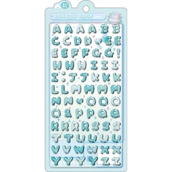 91300 [ボンボンドロップシール もじもじボンボン アルファベット ミントグリーン]
