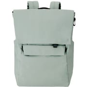 MLS942-ASGR [Hutte Wフラップ バックパック ポーチ付き 15インチ ノートPC 収納可能 収納 たっぷり 撥水 軽量 ビジネス ・ 旅行 にもおすすめ リュック キャリーオンもできる 数量限定 アッシュグリーン]