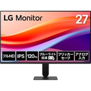 液晶モニター/LG Monitor/27型/フルHD（1920×1080）/IPSパネル/アンチグレア/HDR対応/120Hz/HDMI×1 D-Sub×1 27U411A-B