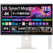 液晶モニター/LG Smart Monitor/31.5型/4K（3840×2160）/IPSパネル/グレア/HDR対応/HDMI×2 USB-C×1/スピーカー内蔵/webOS搭載/タッチ操作対応 32U880SA-W