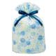 ポライト巾着バッグ グリタリングフラワー ブルー 400 TD025