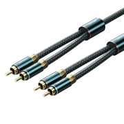 2RCA オーディオケーブル コットン編み グリーン 8m BC-0835