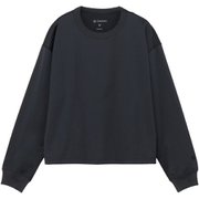 リオプティマムプレーティングジャージ―クロップドロングスリーブティーシャツ レディース コンディショニングウェア シャツ インクブラック(IK) サイズ3 GCW45334