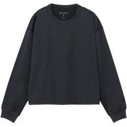 リオプティマムプレーティングジャージ―クロップドロングスリーブティーシャツ レディース コンディショニングウェア シャツ インクブラック（IK） サイズ4 GCW45334