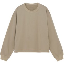 リオプティマムプレーティングジャージ―クロップドロングスリーブティーシャツ レディース コンディショニングウェア シャツ グレイッシュサンド（GD） サイズ3 GCW45334