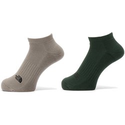 TNF ロゴ 2P ショート ユニセックス ソックス マッシュルーム×アルパイン（MA） Sサイズ（23-25cm） NN82311