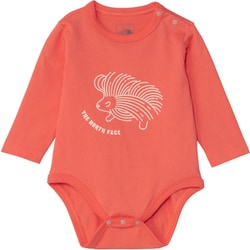 ロングスリーブコットンロンパース ベビー トップス 長袖 リビングコーラル（LC） 80サイズ NTB82550
