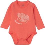 ロングスリーブコットンロンパース ベビー トップス 長袖 リビングコーラル（LC） 80サイズ NTB82550