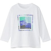 トドラーロングスリーブESゲットモテッドグラフィックティー キッズ トップス 長袖 ホワイト(W) サイズ110 NTT82570