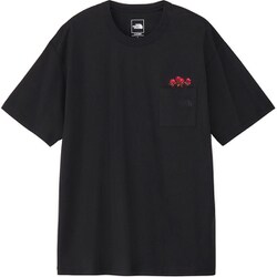 ショートスリーブフラッシュドライフラワーロゴティー ユニセックス カットソー ブラック（K） Sサイズ NT82538