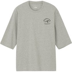 クォータースリーブワンポイントロゴティー ユニセックス 七分袖カットソー ミックスグレー（Z） XLサイズ NT32537